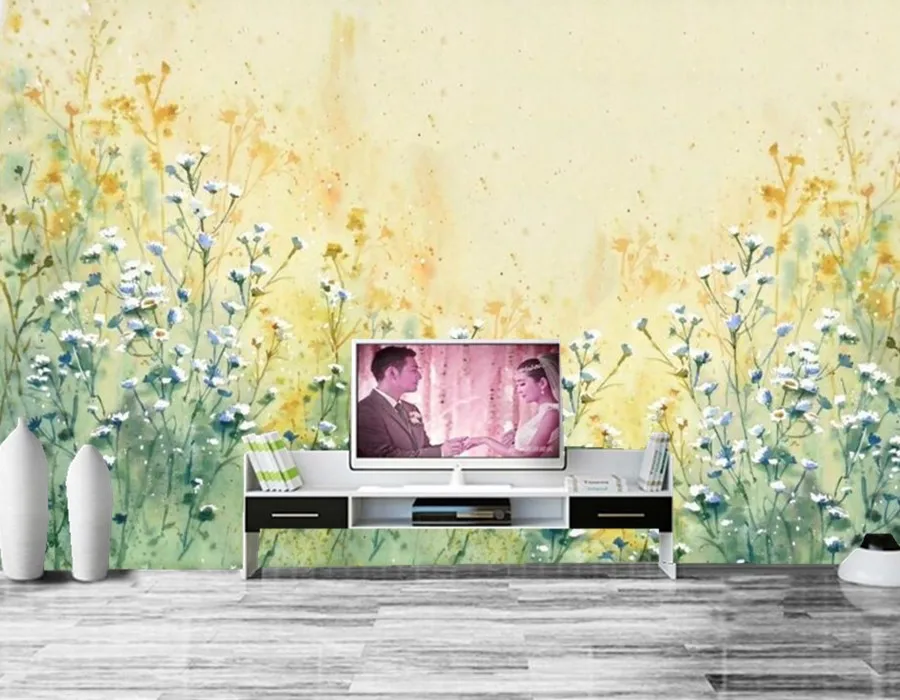 Modern minimalist hand-painted flower painting papel de parede,restaurant living room TV sofa wall bedroom 3d wallpaper murals.
Modern minimalist hand-painted flower painting papel de parede,restaurant living room TV sofa wall bedroom 3d wallpaper murals.