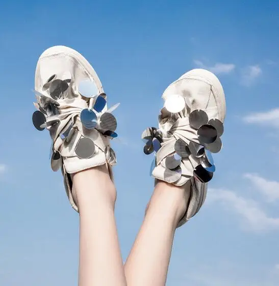 Carpaton Woman Fashion White Shoes Glitter Embellished Flat Casual Shoes Round Toe Bowknot Slip on Leisure Shoes
Carpaton Woman Fashion White Shoes Glitter Embellished Flat Casual Shoes Round Toe Bowknot Slip on Leisure Shoes