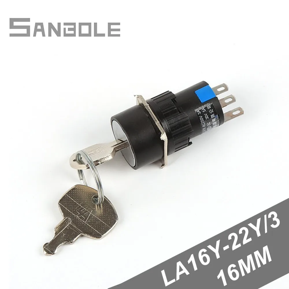 5pcs Key Switch 220V 16mm Mini Rotary LA16Y-22Y/3 Three-step Knob Push Button Switches 2NO 2NC
5pcs Key Switch 220V 16mm Mini Rotary LA16Y-22Y/3 Three-step Knob Push Button Switches 2NO 2NC