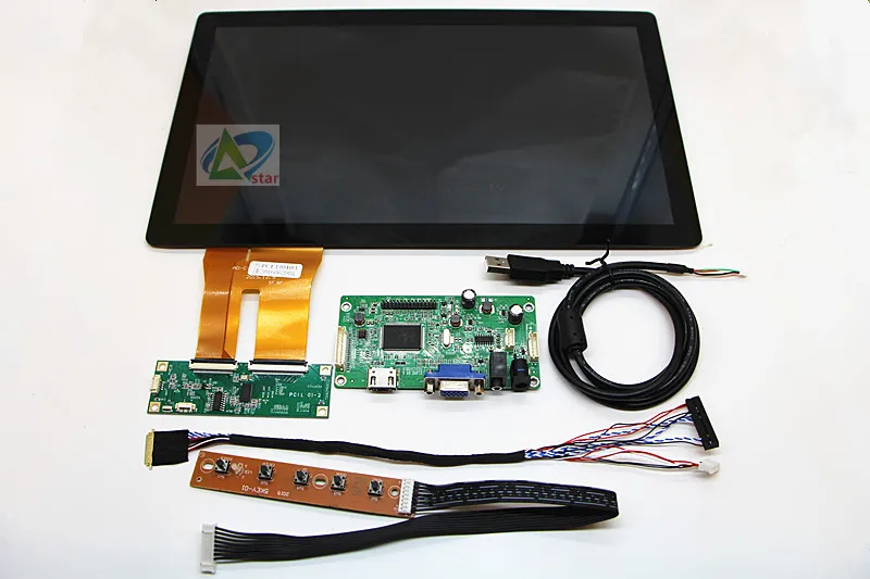 HDMI + Audio Control LCD driver board + 13.3 "capacitive touch assembly + 1920 x1080 LQ133M1JW03 IPS LCD screen DIY kits
HDMI + Audio Control LCD driver board + 13.3 "capacitive touch assembly + 1920 x1080 LQ133M1JW03 IPS LCD screen DIY kits