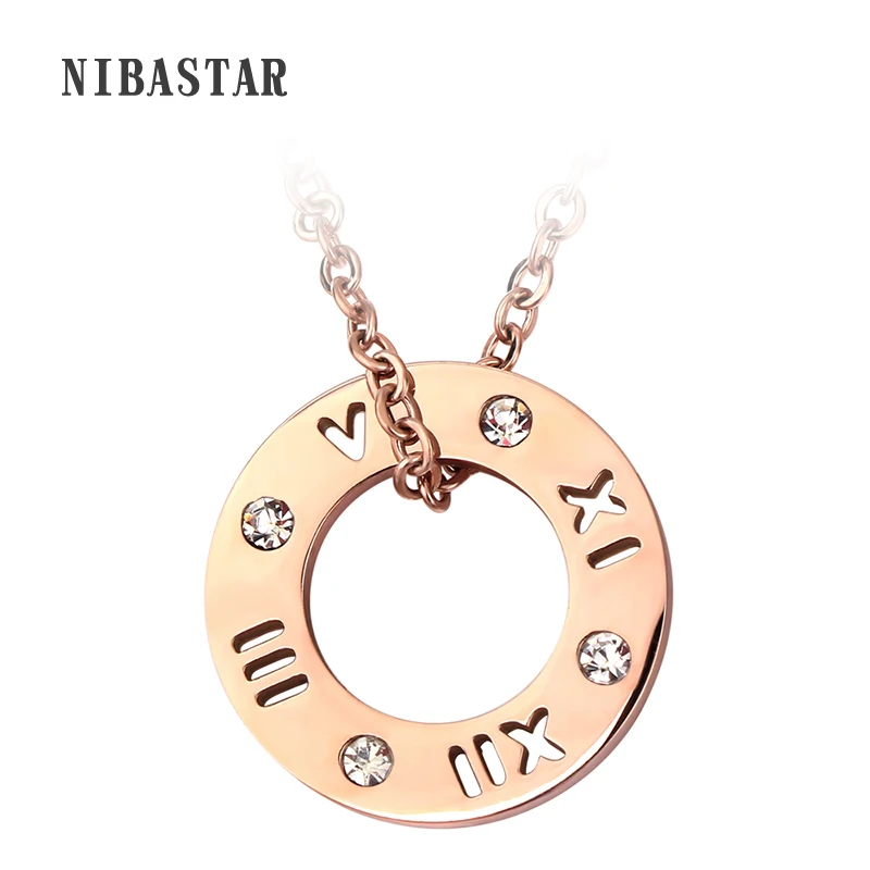 Top Quality Jewelry Gold Rose Gold and Silver Plated 316L Stainless Steel Crystal Necklace Rome Letter Pendant Necklace Jewelry
Top Quality Jewelry Gold Rose Gold and Silver Plated 316L Stainless Steel Crystal Necklace Rome Letter Pendant Necklace Jewelry