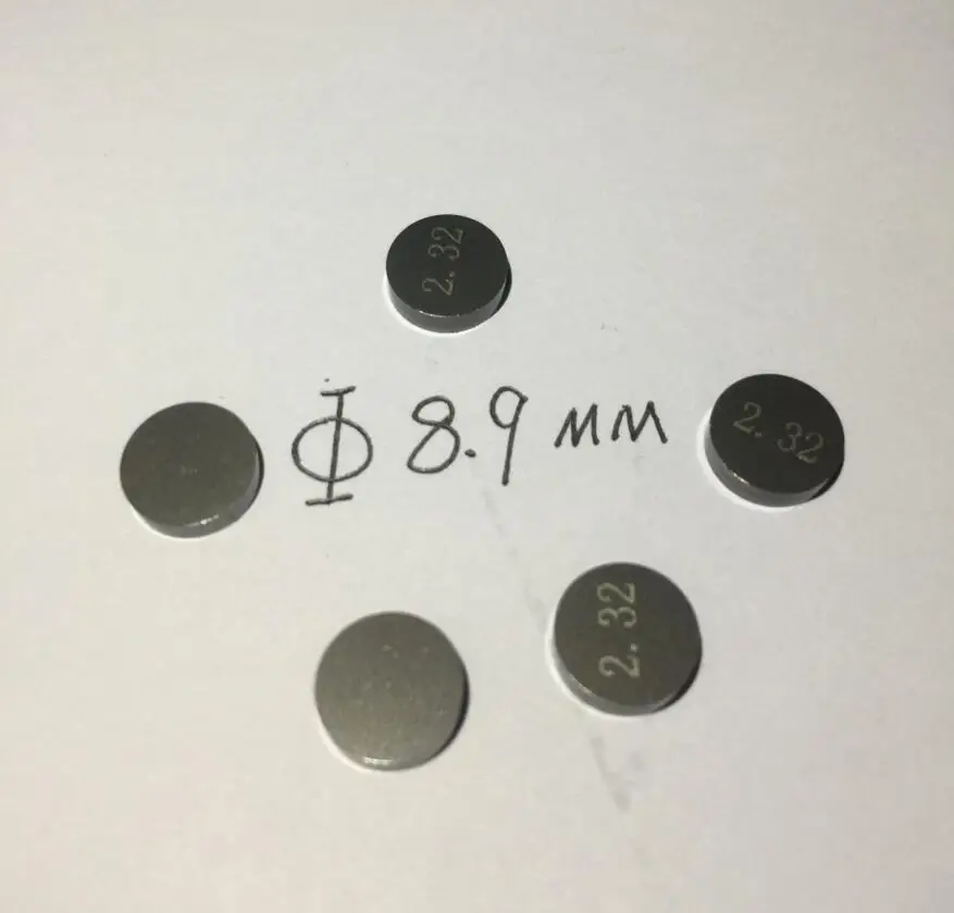 5pcs Motorcycle Engine Parts 8.9 mm Adjustable Valve Shim.Thickness : 2.00mm 2.04mm 2.08mm 2.12mm 2.16mm 2.20mm 2.24mm
5pcs Motorcycle Engine Parts 8.9 mm Adjustable Valve Shim.Thickness : 2.00mm 2.04mm 2.08mm 2.12mm 2.16mm 2.20mm 2.24mm
