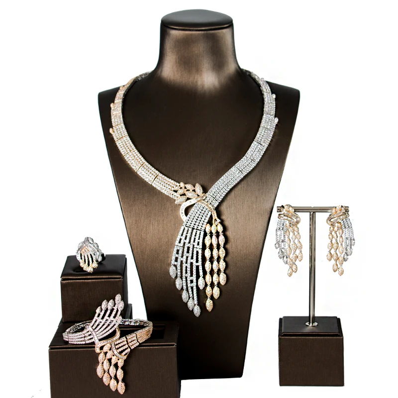 LAN PALACE ne'w original desig copper alloy 5A cubic zirconia jewellery set earrings necklace ring bracelet free shipping
LAN PALACE ne'w original desig copper alloy 5A cubic zirconia jewellery set earrings necklace ring bracelet free shipping