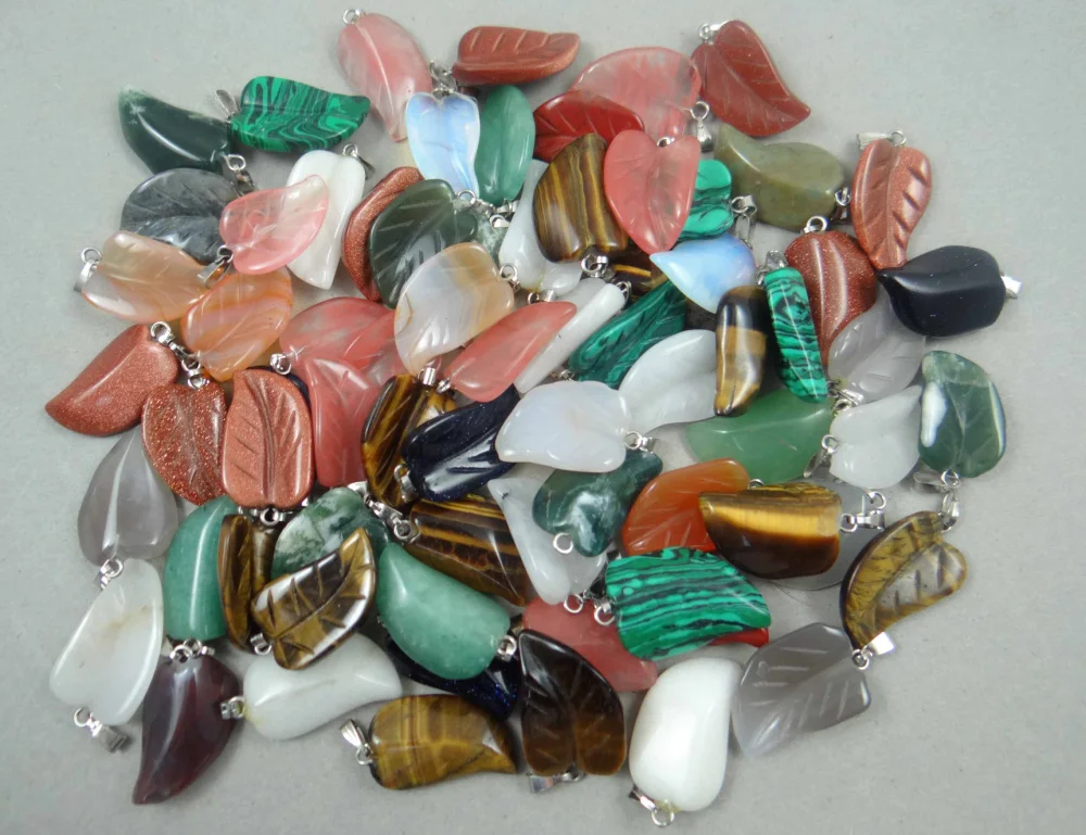 natural stone Quartz crystal Turquoises tiger eye leaf Leaves charms Pendant for diy Jewelry making necklace Accessories24pcs
natural stone Quartz crystal Turquoises tiger eye leaf Leaves charms Pendant for diy Jewelry making necklace Accessories24pcs