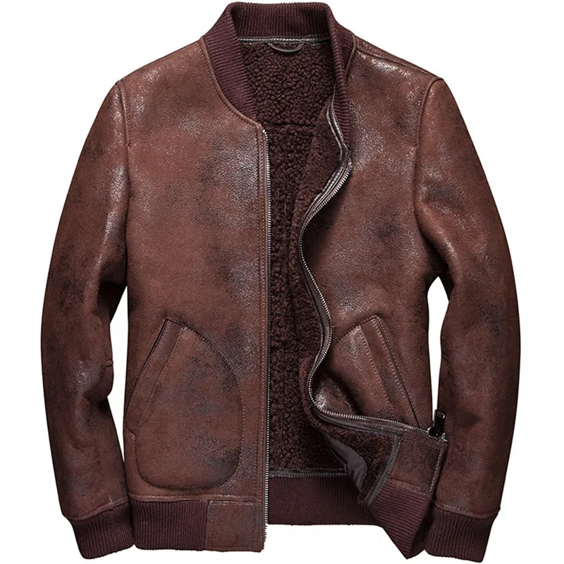 Denny&Dora Red Brown Mens Shearling Coat Mens Fur Coat Baseball Sheepskin Aviator Jacket
Denny&Dora Red Brown Mens Shearling Coat Mens Fur Coat Baseball Sheepskin Aviator Jacket