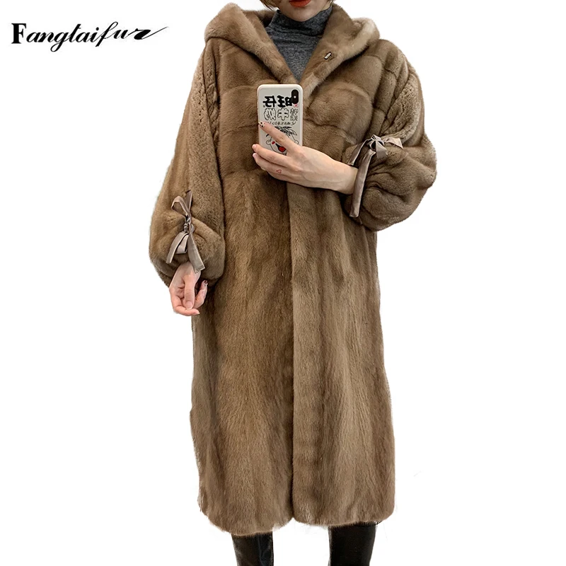 Ftangaiur Winter Import Velvet Mink Fur Coat With Fur Hood Loss Mink Coats Women Bows Solid X-Long Real Mink Fur Coats
Ftangaiur Winter Import Velvet Mink Fur Coat With Fur Hood Loss Mink Coats Women Bows Solid X-Long Real Mink Fur Coats