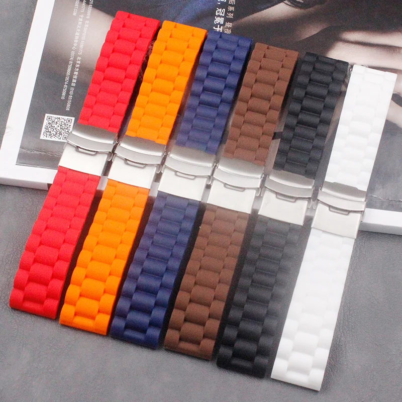 Watch accessories folding buckle rubber strap 24mm22mm ladies outdoor sports anti-level head silicone strap buckle
Watch accessories folding buckle rubber strap 24mm22mm ladies outdoor sports anti-level head silicone strap buckle