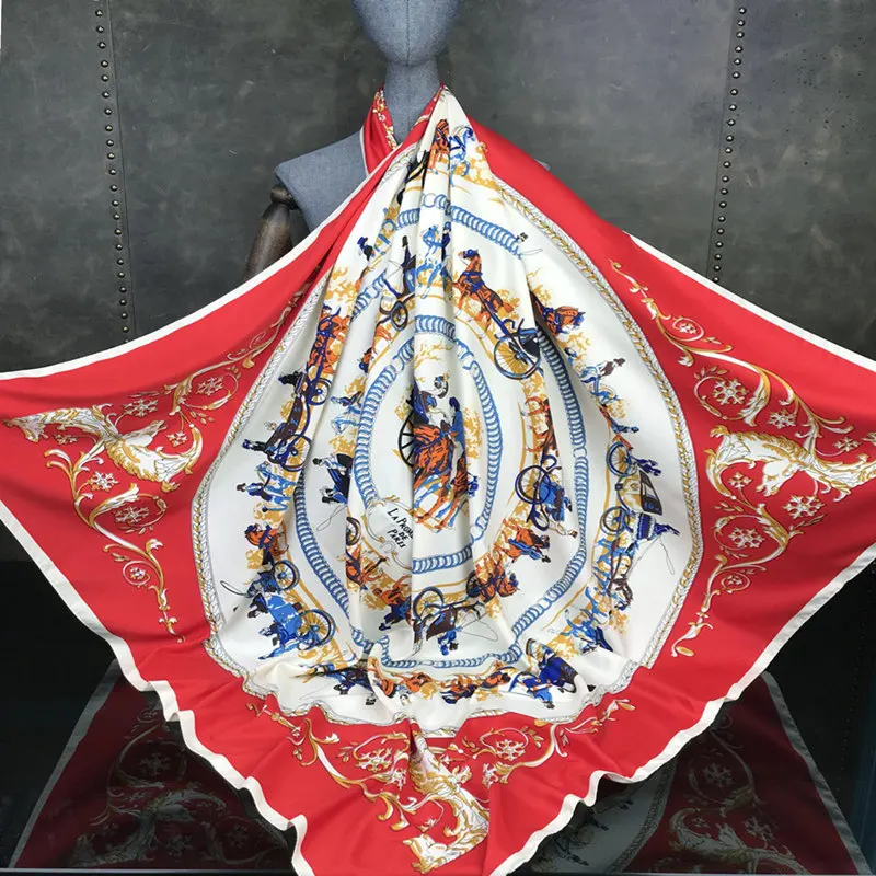 New woman Fashion silk Scarf horse Pattern Printing 130 Square scarf Decoration Headdress Gift headscarf high quality Shawl
New woman Fashion silk Scarf horse Pattern Printing 130 Square scarf Decoration Headdress Gift headscarf high quality Shawl