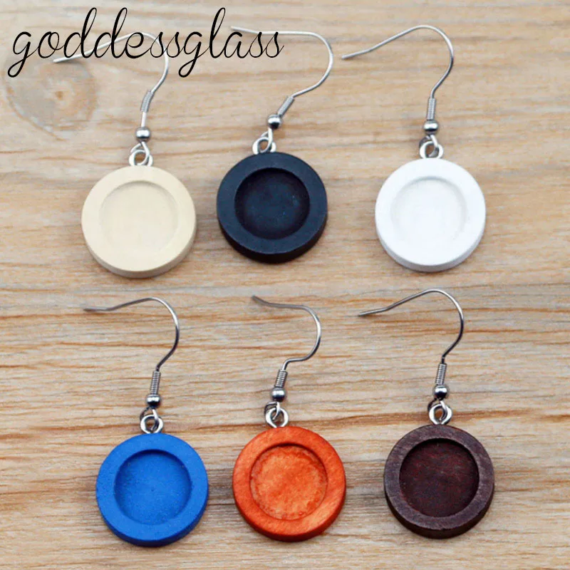 New Vintage 10pcs(5paris) 12mm/25mm wood cabochon earrings base Settings diy blank stainless steel Diy Jewelry Making Findings
New Vintage 10pcs(5paris) 12mm/25mm wood cabochon earrings base Settings diy blank stainless steel Diy Jewelry Making Findings