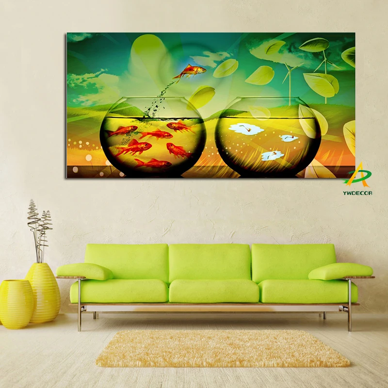 YWDECOR Large Size Fish and Tank Canvas Art Print Painting I Want to be Free Poster Art Picture Wall Picture for Kid Living Room
YWDECOR Large Size Fish and Tank Canvas Art Print Painting I Want to be Free Poster Art Picture Wall Picture for Kid Living Room
