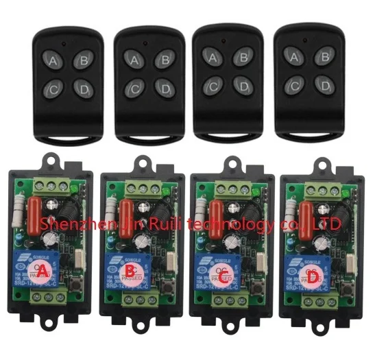 New product AC220V 110V 1CH RF Wireless Remote Control Switch system 220V relays receiver*4 remote control transmitter*4 JRL4233
New product AC220V 110V 1CH RF Wireless Remote Control Switch system 220V relays receiver*4 remote control transmitter*4 JRL4233