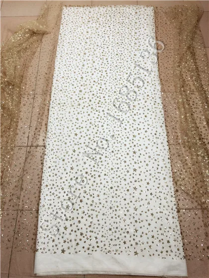 embroidery glued glitter gold color H-070511 african tulle mesh fabric with shinny glitter sequins glued for party dress
embroidery glued glitter gold color H-070511 african tulle mesh fabric with shinny glitter sequins glued for party dress