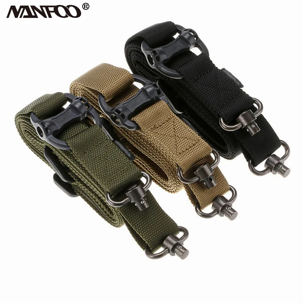 High Quality Two Points Tactical Strap Adjustable Hunting Steel Strap Sling Swivels Rifle Sling Belt Nylon Gun Strap Three Color
High Quality Two Points Tactical Strap Adjustable Hunting Steel Strap Sling Swivels Rifle Sling Belt Nylon Gun Strap Three Color