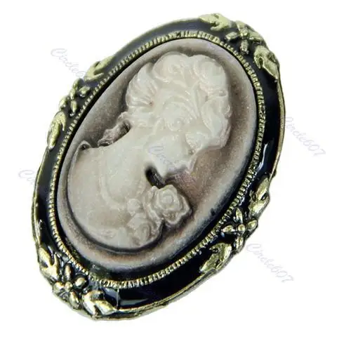 A40 Drop Shipping Vintage Victorian Design Queen Brooch Pin Lady Cameo Black Enamel Bronze Brooch Jewelry
A40 Drop Shipping Vintage Victorian Design Queen Brooch Pin Lady Cameo Black Enamel Bronze Brooch Jewelry