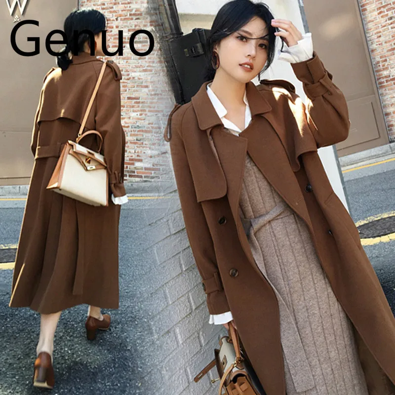 Spring and Autumn Long Loose Was Thin New Caramel Color Chic Over Knee New Coat Windbreaker Caramel Double-breasted Three-color
Spring and Autumn Long Loose Was Thin New Caramel Color Chic Over Knee New Coat Windbreaker Caramel Double-breasted Three-color
