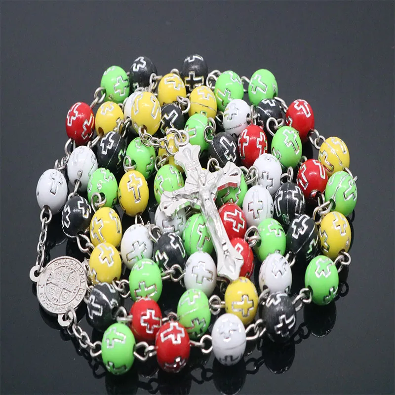 48 wholesale rosary beads, cross beads necklaces. Rosary Saint Benedict cross necklace. 8mm
48 wholesale rosary beads, cross beads necklaces. Rosary Saint Benedict cross necklace. 8mm