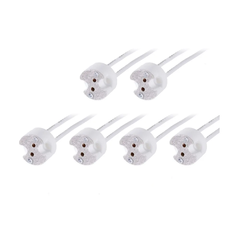 6Pcs/Lot MR16 Lamp Base MR11 GU5.3 G4 Ceramic Connector Socket Light Holder with Wire for LED Halogen Bulb
6Pcs/Lot MR16 Lamp Base MR11 GU5.3 G4 Ceramic Connector Socket Light Holder with Wire for LED Halogen Bulb