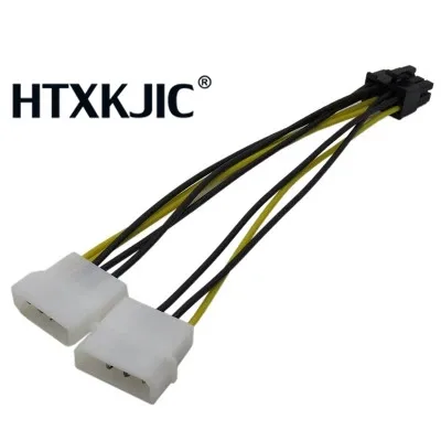 100pcs 6inch 2xMolex 4pin to 8Pin PCI Express Video Card Pci-e ATX PSU Power Converter Cable - Molex to Pcie 8pin (6+2) Adapter
100pcs 6inch 2xMolex 4pin to 8Pin PCI Express Video Card Pci-e ATX PSU Power Converter Cable - Molex to Pcie 8pin (6+2) Adapter