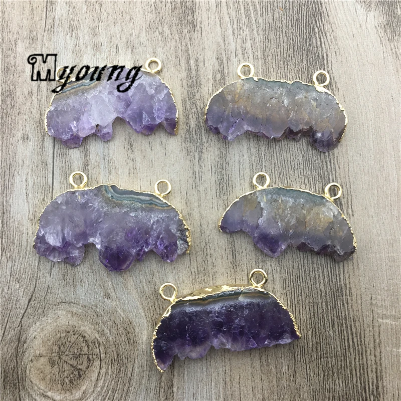 Crescent Shape Natural Amethysts Crystal Slice Moon Necklace Pendants For Jewelry Making MY1686
Crescent Shape Natural Amethysts Crystal Slice Moon Necklace Pendants For Jewelry Making MY1686