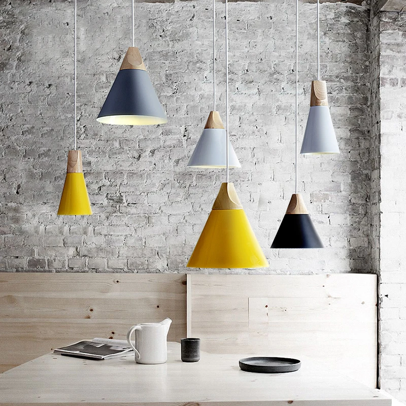 Pendant Lights Dining Room Pendant Lamps Modern Colorful Restaurant Coffee Bedroom Lighting Iron+Solid Wood E27 Holder
Pendant Lights Dining Room Pendant Lamps Modern Colorful Restaurant Coffee Bedroom Lighting Iron+Solid Wood E27 Holder