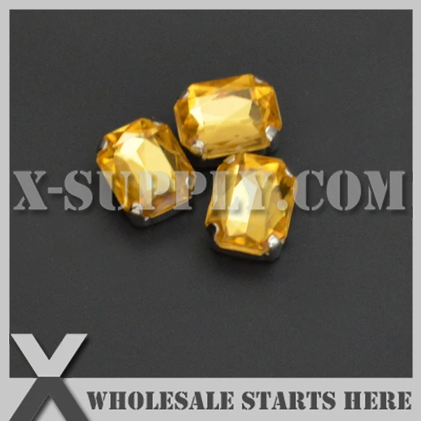 10x14mm Mounted Rectangle Octangle #7 Topaz Acrylic Rhinestone Gems in Silver Nickel Sew on Setting for Shoe,Garment
10x14mm Mounted Rectangle Octangle #7 Topaz Acrylic Rhinestone Gems in Silver Nickel Sew on Setting for Shoe,Garment