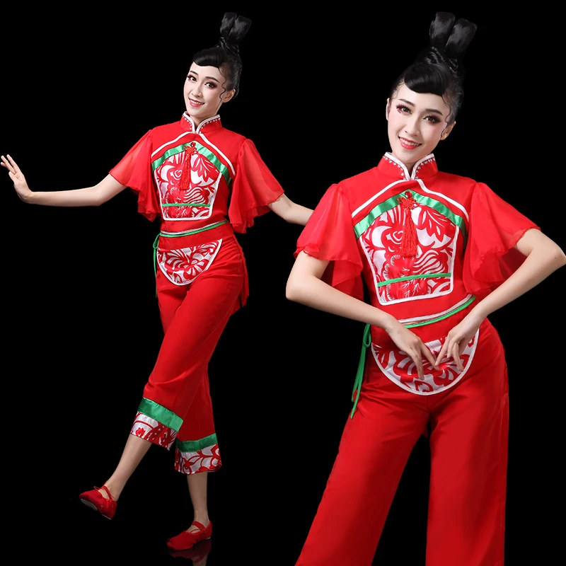Chinese folk dance costume for woman clothing stage wear national ancient fan dance traditional Chinese dance costumes DD1963
Chinese folk dance costume for woman clothing stage wear national ancient fan dance traditional Chinese dance costumes DD1963