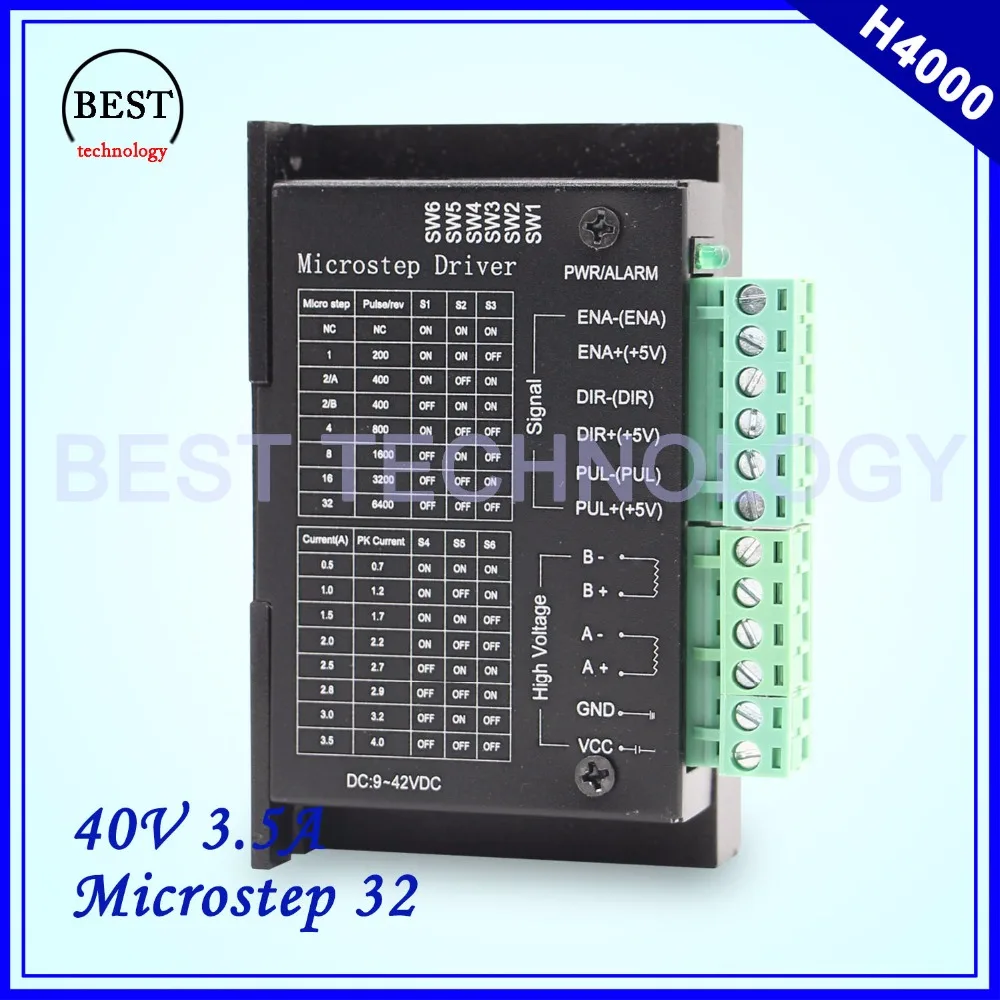 Free shipping! Drive TB6600 Stepper motor Driver Microstep32 9-40vDC 3.5A for Nema17 Nema23 stepper motor
Free shipping! Drive TB6600 Stepper motor Driver Microstep32 9-40vDC 3.5A for Nema17 Nema23 stepper motor