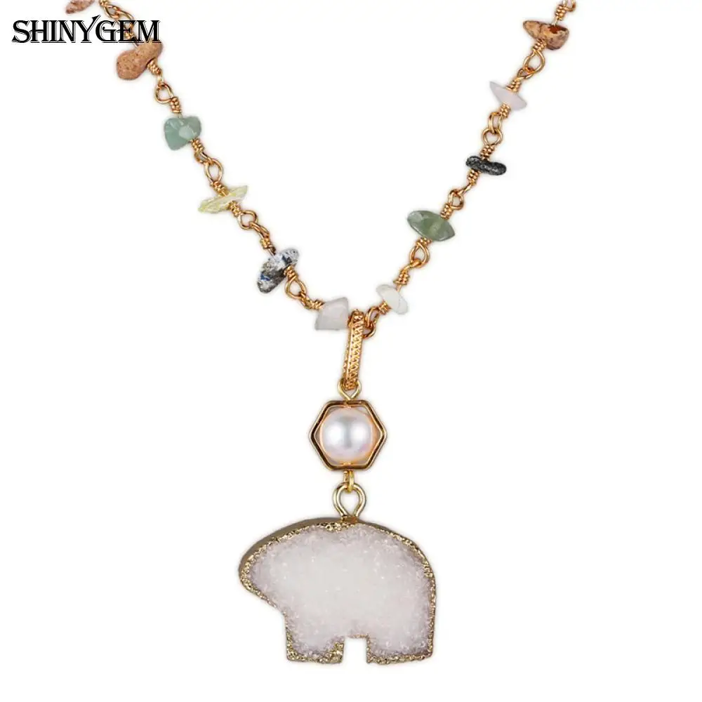 ShinyGem милый белый полярный медведь кулон ожерелье Радуга гравий камень бусы ожерелье Druzy мультфильм медведь ожерелья для женщин
ShinyGem милый белый полярный медведь кулон ожерелье Радуга гравий камень бусы ожерелье Druzy мультфильм медведь ожерелья для женщин