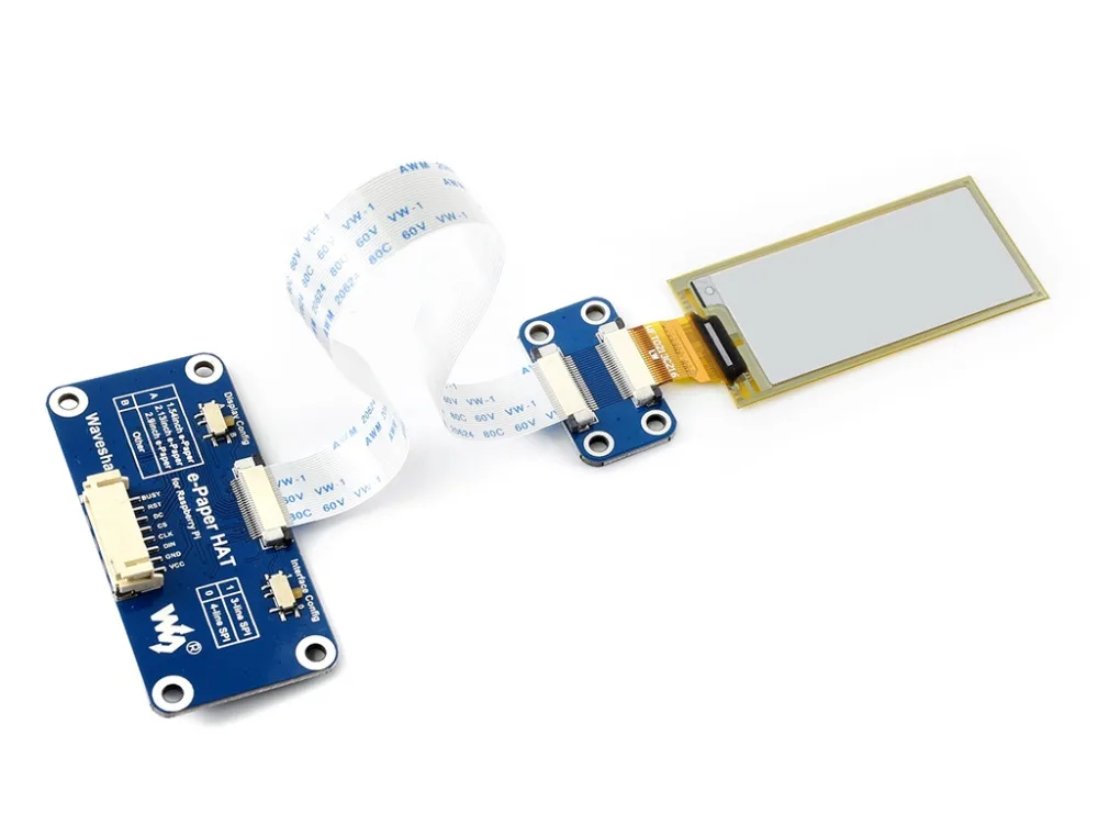Waveshare 2.13inch Flexible E-Ink Display HAT for Raspberry Pi Black/White Dual-Color Communicating via SPI Interface
Waveshare 2.13inch Flexible E-Ink Display HAT for Raspberry Pi Black/White Dual-Color Communicating via SPI Interface