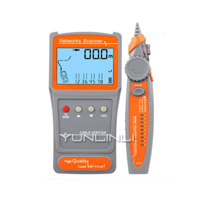 Multi-functional Network Cable Tester LCD Cable Length Tester Breakpoint Tester Cable Checker Telephone Checker PK652
Multi-functional Network Cable Tester LCD Cable Length Tester Breakpoint Tester Cable Checker Telephone Checker PK652