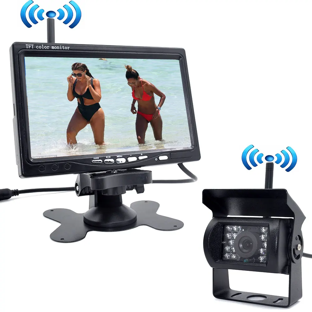 Built-in Wireless Ir Night Rear View Back up Camera System + 7" CCD Monitor for RV Truck Trailer Bus
Built-in Wireless Ir Night Rear View Back up Camera System + 7" CCD Monitor for RV Truck Trailer Bus