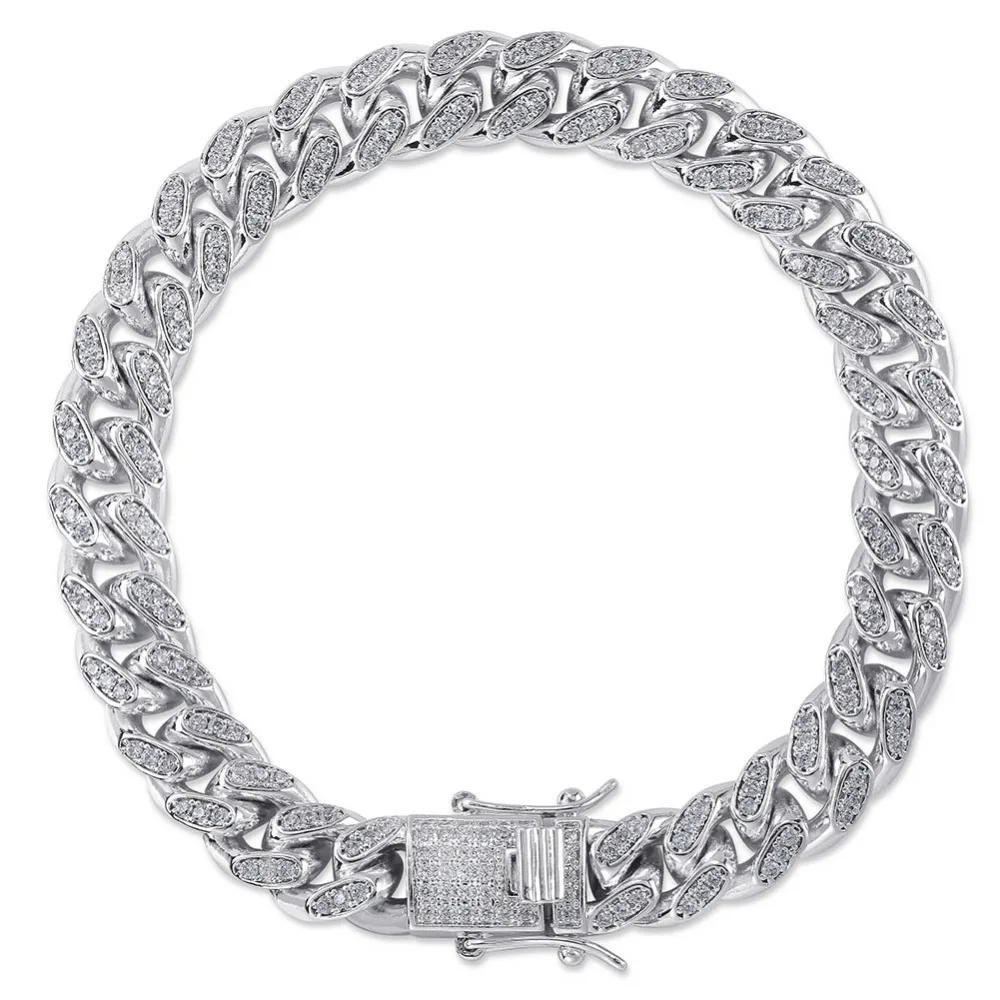 Hip Hop AAA Zircon Paved Bling Iced Out CZ Bracelets Gold Silver Color Cuban Miami Link Chain Charm Jewelry Drop Shipping
Hip Hop AAA Zircon Paved Bling Iced Out CZ Bracelets Gold Silver Color Cuban Miami Link Chain Charm Jewelry Drop Shipping
