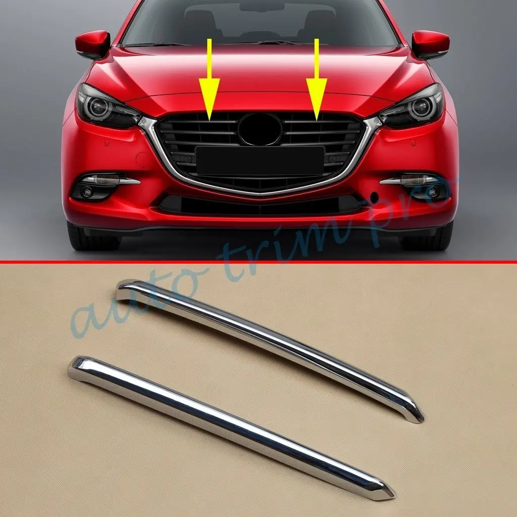 Chrome ABSParts Front Bumper Grille Grill Cover Trim Fit For Mazda 3 2017 2018 Accessories Decoration
Chrome ABSParts Front Bumper Grille Grill Cover Trim Fit For Mazda 3 2017 2018 Accessories Decoration