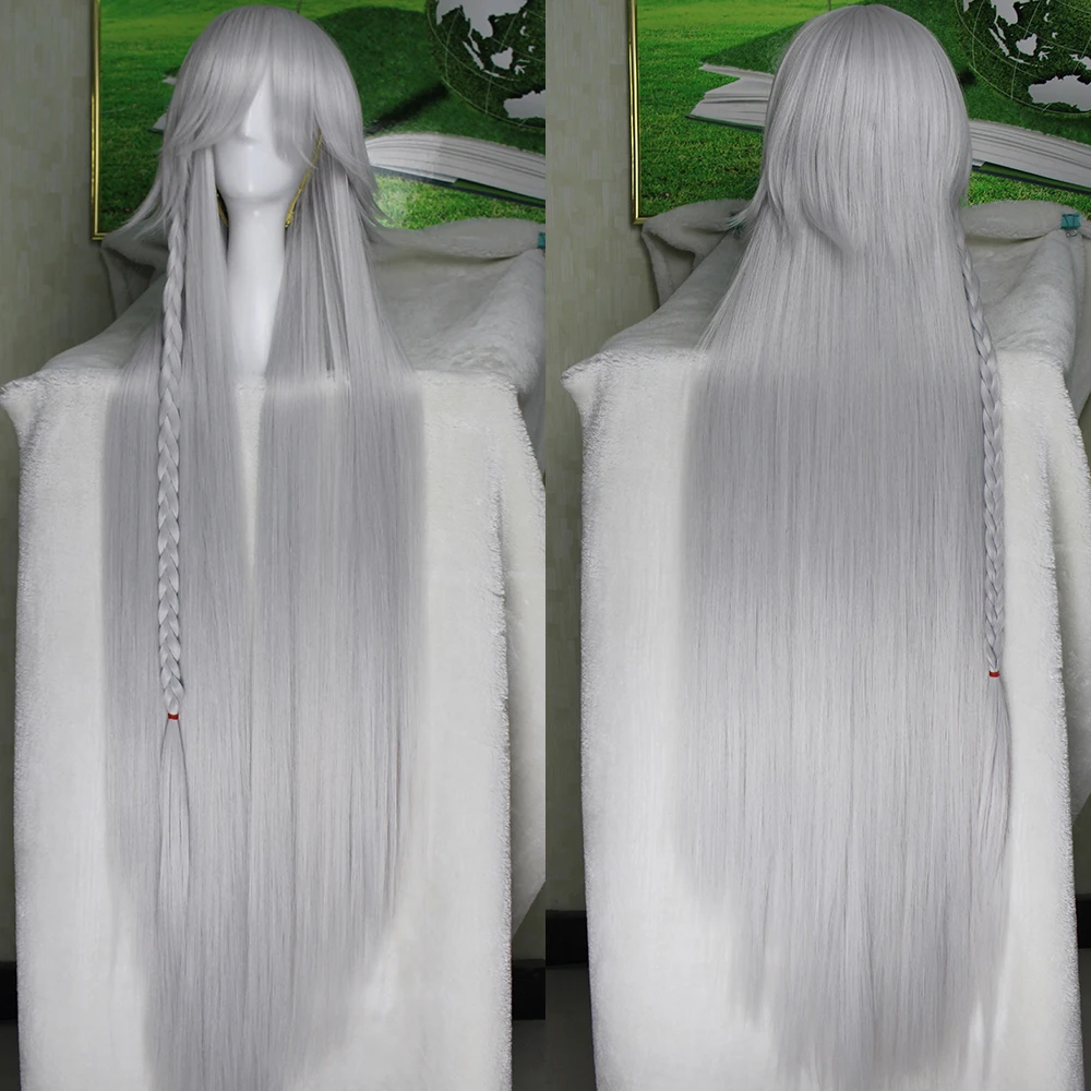 Phantomhive Ciel Cosplay Wig Under Taker Silver Gray 90cm Long Synthetic Hair Anime Halloween Silver White Long
Phantomhive Ciel Cosplay Wig Under Taker Silver Gray 90cm Long Synthetic Hair Anime Halloween Silver White Long