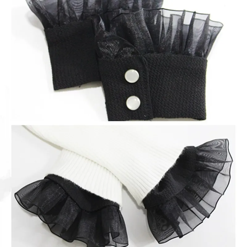 1Pair Chiffon Lace Ruffled Detachable Fake Cuffs Wrist Band Decorative Triming Fabric Sweater Sewing DIY BBB0583
1Pair Chiffon Lace Ruffled Detachable Fake Cuffs Wrist Band Decorative Triming Fabric Sweater Sewing DIY BBB0583