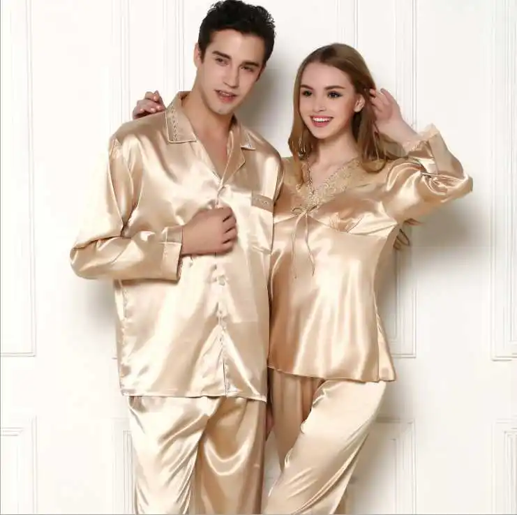 Free Shipping Spring Autumn Modern Lovers Pajamas Set Silk Needle Men Or Women Long-sleeve Couple Sleeps Lounge Homewear
Free Shipping Spring Autumn Modern Lovers Pajamas Set Silk Needle Men Or Women Long-sleeve Couple Sleeps Lounge Homewear