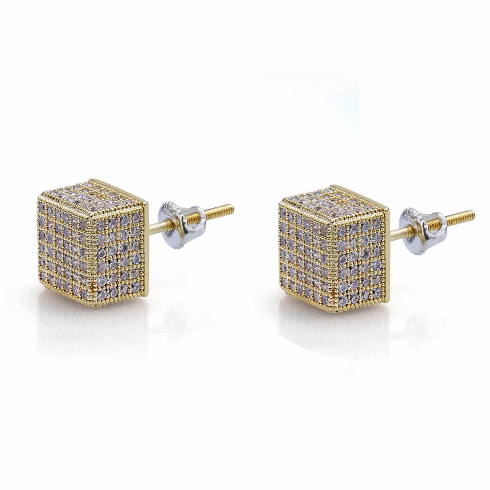 AAA+ CZ Zircon Pave Ice Out Bling Men's Hip Hop Stud Earring Gold Color Copper Square Earrings for Men Hiphop Rapper Jewelry
AAA+ CZ Zircon Pave Ice Out Bling Men's Hip Hop Stud Earring Gold Color Copper Square Earrings for Men Hiphop Rapper Jewelry