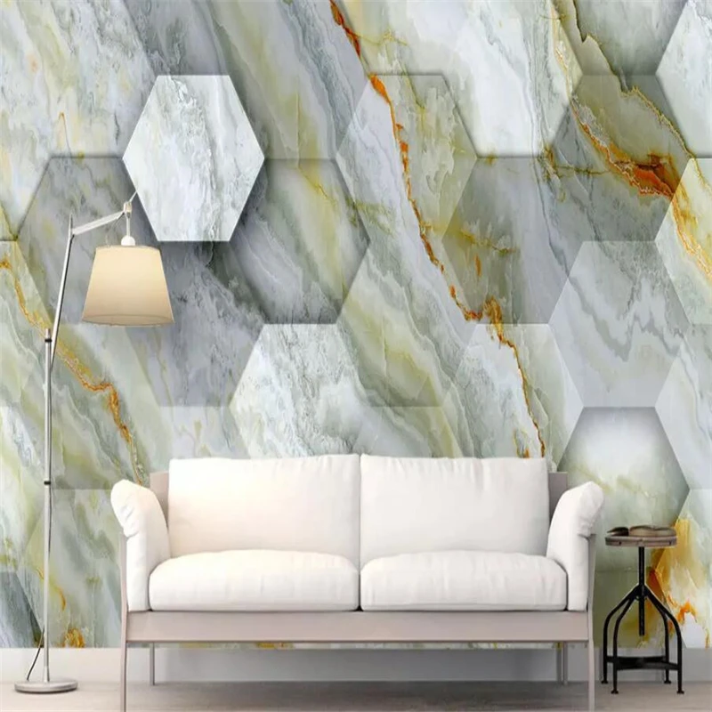 Decorative wallpaper Geometric marble hexagon simple modern style mural background wall
Decorative wallpaper Geometric marble hexagon simple modern style mural background wall