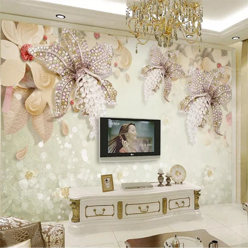 beibehang Custom wallpaper 3d murals luxury European diamond jewelry flower TV background wall papers home decor papel de parede
beibehang Custom wallpaper 3d murals luxury European diamond jewelry flower TV background wall papers home decor papel de parede