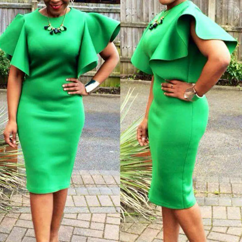 High-end Custom Sunmer Autumn Sexy Women Dress Slim Pencil Dress Ladies Brand Butterfly Sleeve Green Dress Plus Size Xxxl
High-end Custom Sunmer Autumn Sexy Women Dress Slim Pencil Dress Ladies Brand Butterfly Sleeve Green Dress Plus Size Xxxl