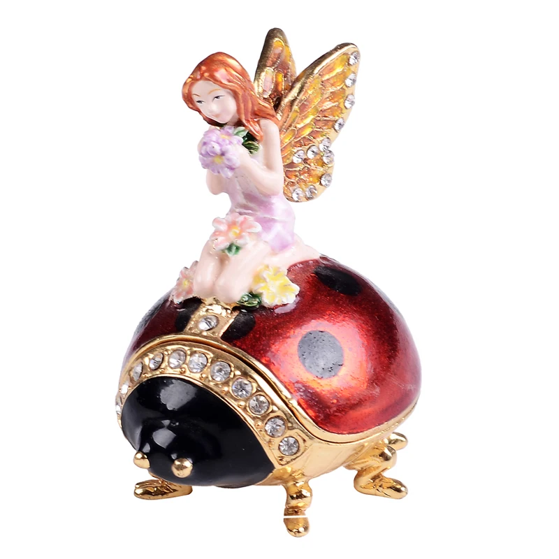 Fairy on Ladybug Trinket Box, Ring Earring Holder, Collectibles Ornaments, Birthday Gifts
Fairy on Ladybug Trinket Box, Ring Earring Holder, Collectibles Ornaments, Birthday Gifts