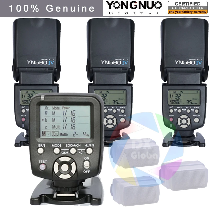 3x YONGNUO YN560 IV Master Radio Flash Speedlite + YN560-TX Wireless Flash Controller for Canon DSLR Cameras
3x YONGNUO YN560 IV Master Radio Flash Speedlite + YN560-TX Wireless Flash Controller for Canon DSLR Cameras