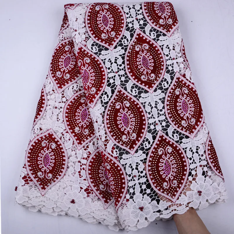 Velvet Stones Lace Fabrics 2019 African Guipure Lace Fabric High Quality French Water Soluble Lace Fabrics 5 yards/lot S1526 
Velvet Stones Lace Fabrics 2019 African Guipure Lace Fabric High Quality French Water Soluble Lace Fabrics 5 yards/lot S1526