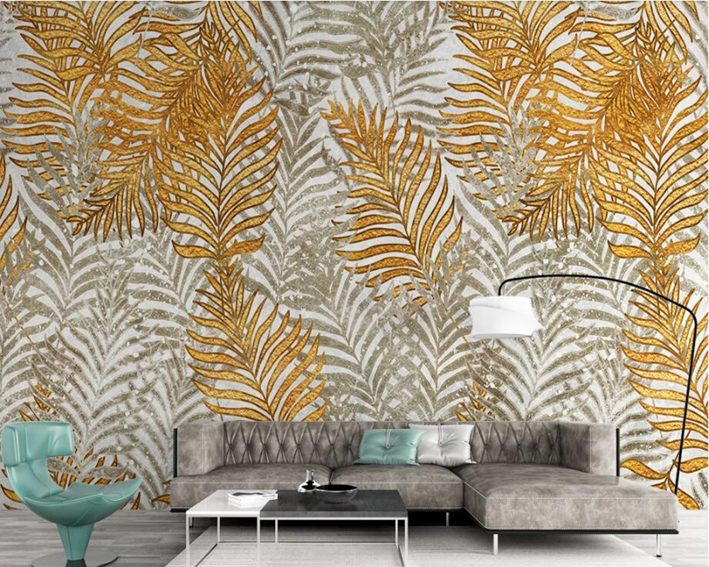 Tropical plant leaves vintage golden 3d wallpaper mural,living room study sofa TV wall bedroom wall papers home decor restaurant
Tropical plant leaves vintage golden 3d wallpaper mural,living room study sofa TV wall bedroom wall papers home decor restaurant