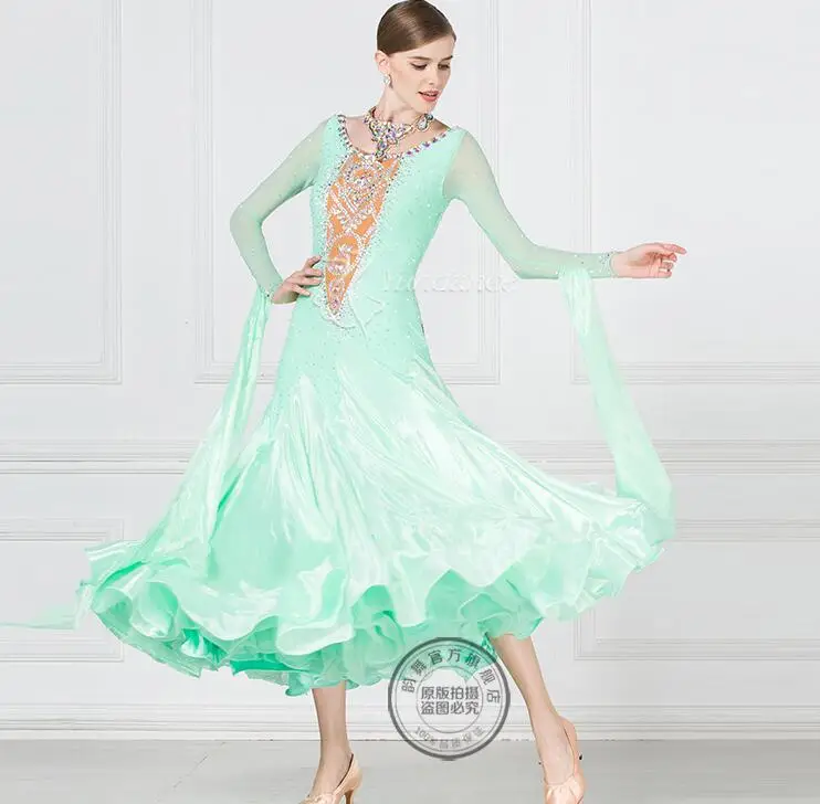 New Competition ballroom Standard dance dress,dance clothing,ballroom waltz dresses,Ballroom Dance Dress mint green1791
New Competition ballroom Standard dance dress,dance clothing,ballroom waltz dresses,Ballroom Dance Dress mint green1791