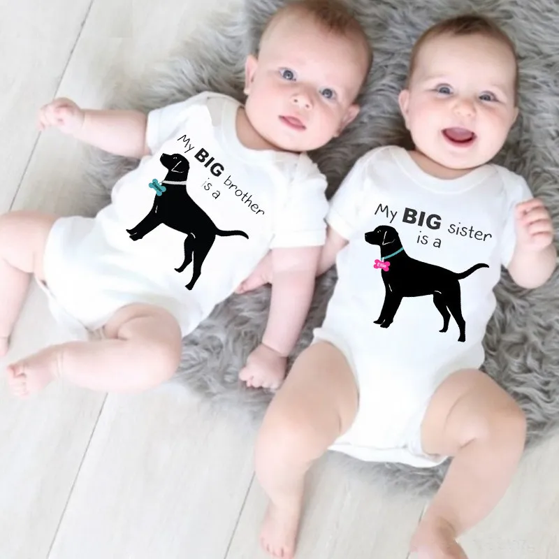 Newborn Baby Cotton Rompers Funny Dog Baby Boy Girls Twins Baby Short Sleeve Jumpsuits Roupas Bebes Infant Clothes
Newborn Baby Cotton Rompers Funny Dog Baby Boy Girls Twins Baby Short Sleeve Jumpsuits Roupas Bebes Infant Clothes