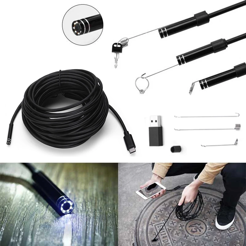 Endoscope Portable 5.5mm 5M Android Phone USB Type C USB-C Endoscope Waterproof Borescope Inspection Video Camera
Endoscope Portable 5.5mm 5M Android Phone USB Type C USB-C Endoscope Waterproof Borescope Inspection Video Camera