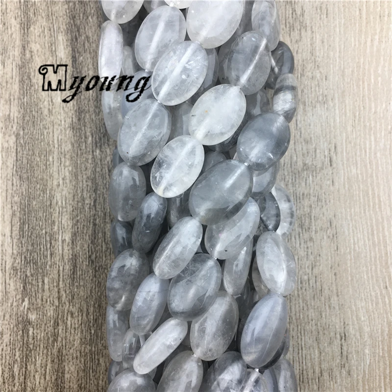 Smooth Oval Cloudy Quartz Slice Beads,Grey Cloudy Stone Spacer Beads, High Quartz Hole Necklace Bracelet Beads, MY1585
Smooth Oval Cloudy Quartz Slice Beads,Grey Cloudy Stone Spacer Beads, High Quartz Hole Necklace Bracelet Beads, MY1585