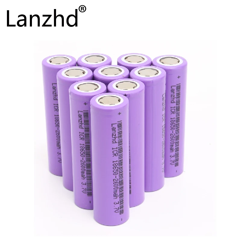 10PCS Rechargeable Batteries 18650 Li-ion 3.7v Batteries lithium ICR 26F Battery for Led Flashlights 2600MAH Capacity
10PCS Rechargeable Batteries 18650 Li-ion 3.7v Batteries lithium ICR 26F Battery for Led Flashlights 2600MAH Capacity
