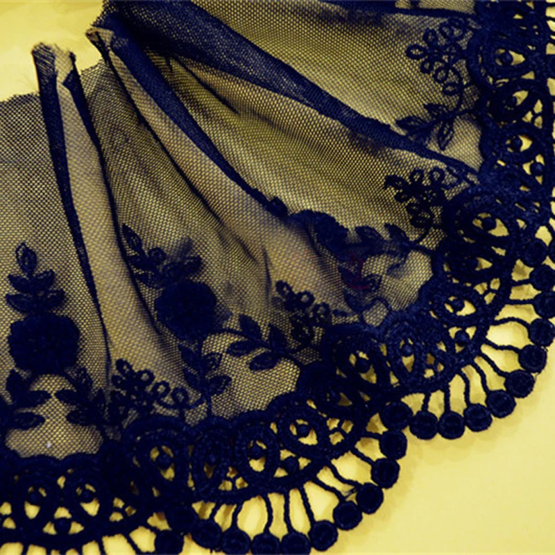 10 yard 13.5cm 5.31" wide black/ivory rose mesh embroidery lace trim ribbon 1024097L4K756
10 yard 13.5cm 5.31" wide black/ivory rose mesh embroidery lace trim ribbon 1024097L4K756